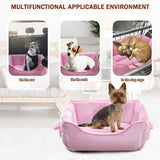 pawstrip Cute Princess Dog Bed Pink Puppy Bed for Small Dogs Breathable Cat Couch Bowknot Pet Cushion Comfortable Kitten Nest Gi