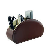 Fosinz Remote Control Holder Organizer Table Desk Leather Control Storage TV Remote Control Organizer with 5 Spacious Compartmen