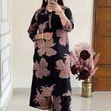 Gosriki Women'S Rayon Viscose Printed Straight Kurta With Palazzo (Ishir Black-Gs_Xxl_Black_Xx-Large),Black,2,B0FC6PKBPT