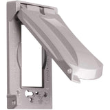Hubbell Bell MX1050S SingleGang Weatherproof Heavy Duty Universal Flip Cover, 2.87W x 4.84H, Gray Finish