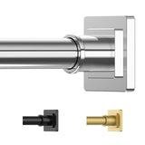 UIOSANRT Stainless Silver Shower Curtain Rod 31-92 Inches Non-Slip Shower Rod Tension Mounted No Drill Shower Curtain Rods Sprin