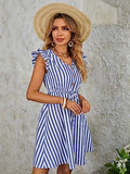 Dhruvi Trendz Womens Rayon Women Western Dresses Regular Fit Dress (Dt-Wd1112_Blue_M)