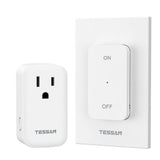 TESSAN Remote Control Outlet Wireless Wall Mounted Light Switch, Range 100FT Remote Control Outlet Plug, Wireless Light Switch f