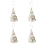 Fenghuangwu Colorful Tassel Key Tassel DIY Accessories for Curtain and Home Decoration-beige-4PCS