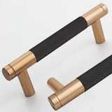Ntresbonne 2 Pack 3 3/4 Inch 96 mm Bronze and Black Barrel Cabinet Pulls Cupboard Aluminum Handles Drawer Pull Cabinet Handles