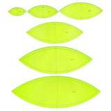 BENECREAT 6PCS Horse Eye Quilting Templates Set, 1 2 3 4 5 6 Bright Yellow Reusable Acrylic Quilting Template with Film Protecti