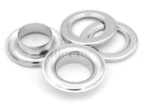 CRAFTMEMORE 3/4 (19MM) ID Grommets Eyelets with Washers for Clothes, Leather, Canvas Pack of 25 Sets (Silver)