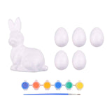 Ecomistiq Easter Painting Kit Easter Basket Stuffers Ornaments Diy Easter Bunny 5 Eggs|Crafts | Kids Crafts | Drawing & Paintin