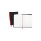 Black n Red Business Notebook, Hardcover, Casebound, 96 Ruled Sheets, XLarge, Black (D66174)