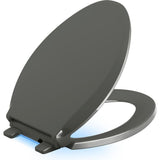 KOHLER CACHET NIGHTLIGHT Q3 EB TOILET SEAT, Non Ready Latch, Elongated, THUNDER GREY
