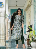 Gosriki Women'S Rayon Blend Straight Printed Kurta With Pant (Oldmi Green-Vks01-Gs_Xl_Green_X-Large),Green,,B0DBLZ1PQC