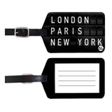Nutcase Designer Luggage Travel Baggage Tags Single Tag With Name Card Inside London Paris Ny