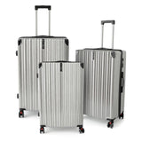 The Clownfish Transcend Series Travel Luggage | Cabin Suitcase & Trolley Bags For 20/24/28 | With Tsa Lock | Silver | Set Of 