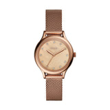 Fossil Laney Analog Mother Of Pearl Dial Women'S Watch-Bq3392 Stainless Steel, Rose Gold Strap