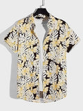 Dhruvi Trendz Mens Rayon Men'S Casual Shirt Regular Fit Western (Dt-Ms-6094_Yellow_L)