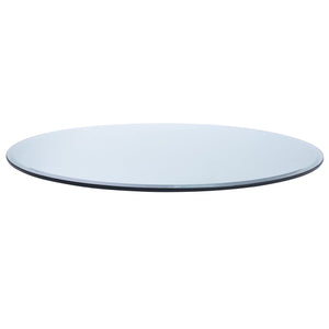 16 Inch Round 1/2 Thick Clear Glass Table Top with beveled Edge and Tempered Glass, Replacement Glass Table Top, Great for d