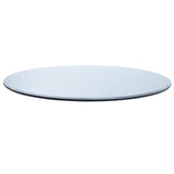 16 Inch Round 1/2 Thick Clear Glass Table Top with beveled Edge and Tempered Glass, Replacement Glass Table Top, Great for d