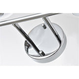 Living District Jaelynn 4-Light Iron & Glass Bath Sconce In Chrome/Clear