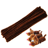 100 Pcs Brown Pipe Cleaners Chenille Stem for DIY Crafts,Arts,Wedding,Home,Party,Holiday Decoration 6 mm x 12 Inch