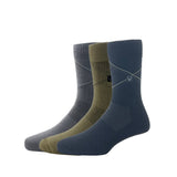 Allen Solly MenS Cotton Full Length Socks (Pack Of 3) Dark Grey, Black, Beige