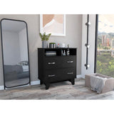 Portanova Two Drawer Dresser -Bedroom -Black