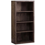 Monarch Specialties Bookcase - Sturdy Etagere With 3 Adjustable Book Shelves - 48  H (Brown)