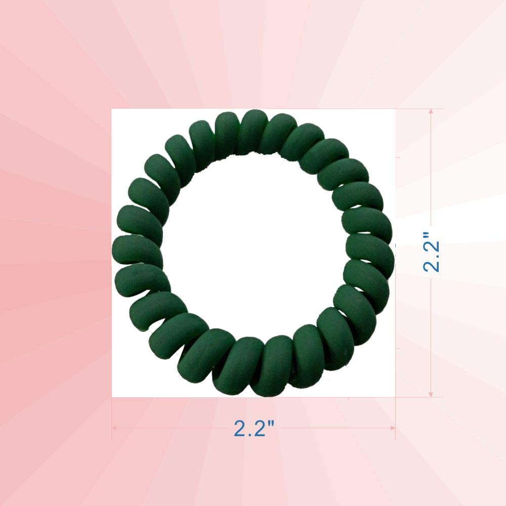 Spiral Hair Ties,Colorful Coil Hair Ties,Phone Cord Hair Ties Elastics Accessories (10, Fluorescent Color)