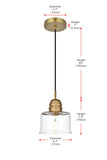Living District Indoor Modern Home Decorative Bright Ceiling Kenna 1 Light Chrome Pendant With Clear Glass
