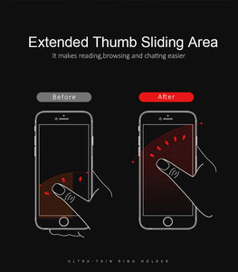 World's Slimmest Phone Ring Holder, Attom Tech Tomorotec Ultra Thin Cell Phone Ring Stand for Magnetic Car Mount Hook Compatible