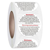ATORSE 2X500Pc Round Candle Warning Stickers Labels Safety Wax Melt for Candle Making|Crafts|Home Arts & Crafts|Candle Making &