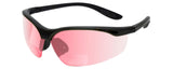 Calabria 91348 Pink FL-41 Tinted BiFocal Safety Glasses +1.50 Fluorescent Blue Light Sensitivity Indoors Outdoor Photophobia
