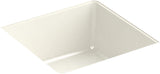 KOHLER K-8188-96 Vitreous China 11 inch x 11 inch Undermount Square Bathroom Sink, Biscuit