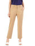 Fyltr Womens Regular Stretch Cotton Comfortable Soft Khaki Trousers,Goa Sands,Goa Sands,30