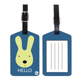 Nutcase Designer Luggage Travel Baggage Tags Single Tag With Name Card Inside Blue Rabbit