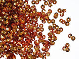 The Design Cart 6 mm Copper Round Circular Lustre Plastic Sequins Sitara for Embroidery, Embellishing Handbags, Apparels, Art Cr