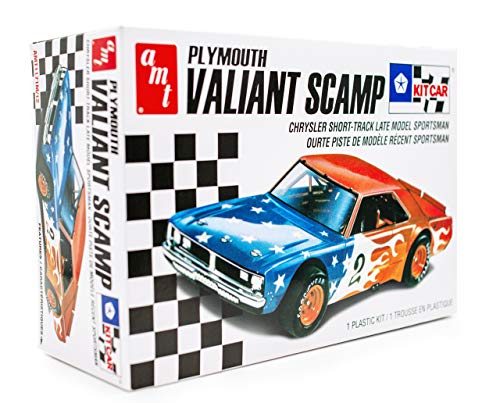Amt Plymouth Valiant Scamp - Chrysler Short-Track Late Model Sportsman - 1/25 Scale Model Kit - Buildable Vintage Vehicles For K