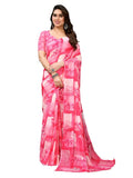 Satrani Womens Pure Georgette Saree (3112S2158N_Pink11)