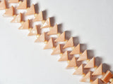 The Design Cart Pastel Orange Triangular Resin Beads for Jewellery Making, Art and Craft,Size8 mm,Pack of 5 Lines