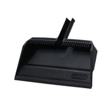 Superio 2Pack Wide Plastic Dustpan with Comb 16inch Wide, Rubber Lip, Broom Handle Clip, Black