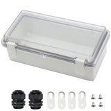 Zulkit Junction Box ABS Plastic Dustproof Waterproof IP65 Electrical Boxes Hinged Shell Outdoor Universal Project Enclosure Clea
