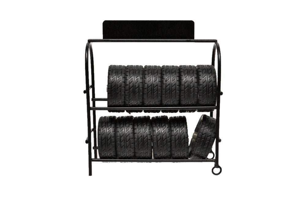 American Diorama Metal Tire Rack With Rims And Tires For 1:24 Scale Models 77530