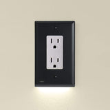 3 Pack SnapPower GuideLight 2 for Outlets [for Standard Decor, Not GFCI outlets] Night Light Electrical Outlet Wall Plate 