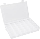 WANDF 36Grid Jewelry Organizer Box Transparent Storage Case with Dividers Perfect for Sorting Rings, Earrings, Necklaces, a