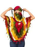 Scarf Cotton Long Scarf Cum Mask With Velrco Closer | Usable For Vehical Driver |Black Line Design | Universal Size | For Girl &