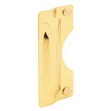 PrimeLine U 9502 Latch Guard Plate Cover Protect Against Forced Entry, Easy to Install on OutSwinging Doors Brass Steel (S