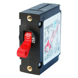 Blue Sea Systems 7217 ASeries Red Toggle Circuit Breaker, Single Pole 25A