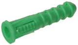 Hillman 370332 Ribbed Plastic Anchor, 121416 X 11/2Inch, Green, 50Pack