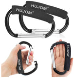 Stroller Hooks 2 Pcs Large Carabiner Clips for Hanging Diaper Bags, Purse Grocery, and Shopping Bags. Heavy Duty Universal Climb