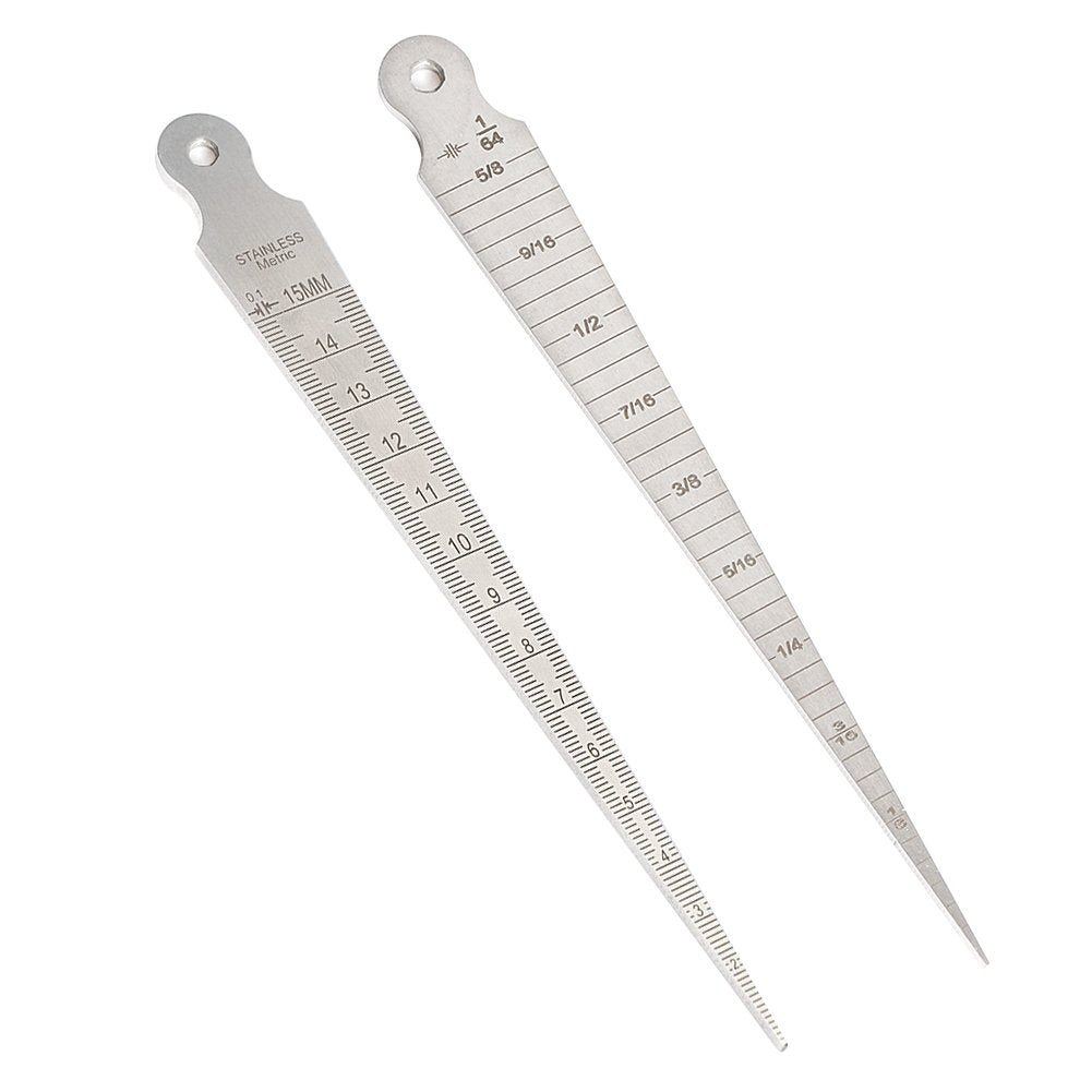 1-15mm/1/32-5/8 Stainless Taper Welding Gauge Test Ulnar Welder Inspection Inch & Metric for Measuring of Cylindrical Bores