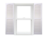 Homeside Open Louver Vinyl Shutters (1 Pair) - 12 x 71-930 White